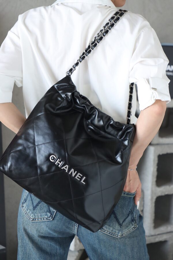 img_7962-2 God Factory Chanel 22 Bag Small 24K Retro PHW Antiba Leate Size 35*37*7cm