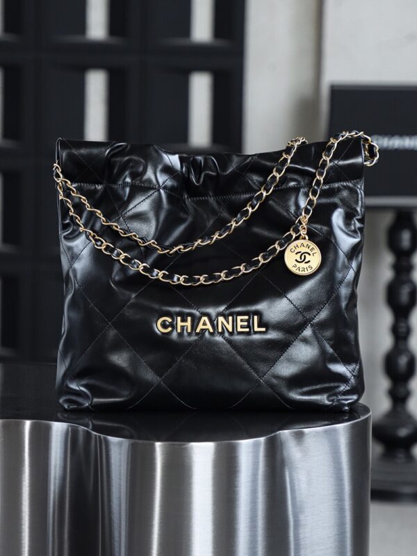 img_7964-2 God Factory Chanel 22 Bag Small 24K Retro GHW Antiba Leate Size 35*37*7cm