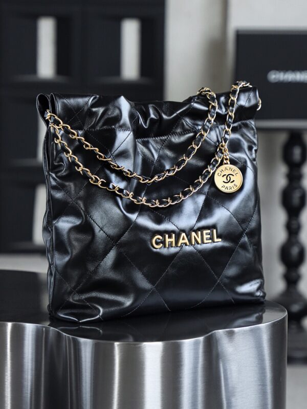 img_7965-2 God Factory Chanel 22 Bag Small 24K Retro GHW Antiba Leate Size 35*37*7cm