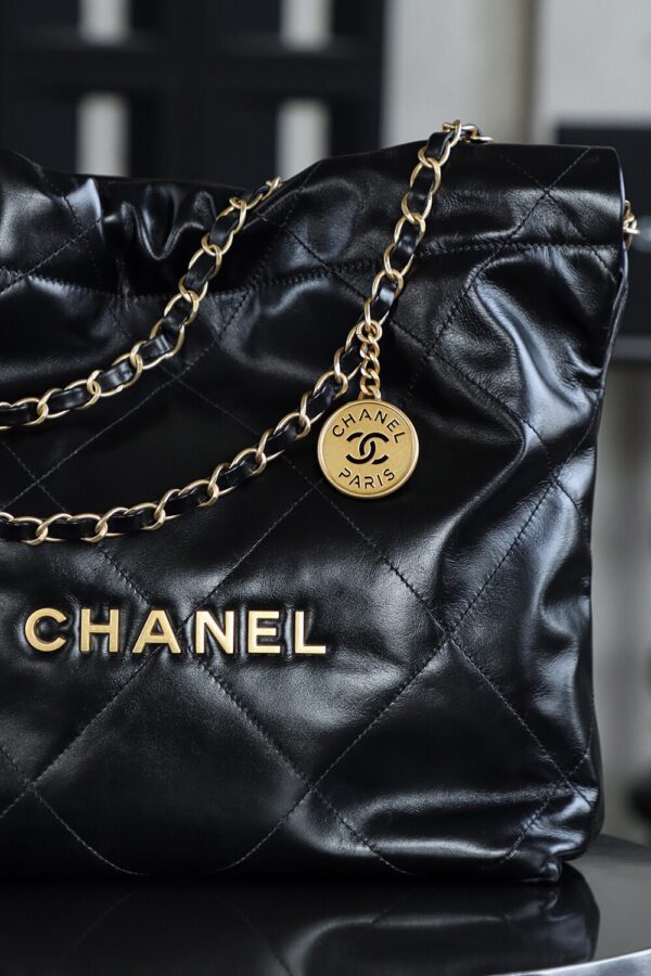 img_7967-2 God Factory Chanel 22 Bag Small 24K Retro GHW Antiba Leate Size 35*37*7cm