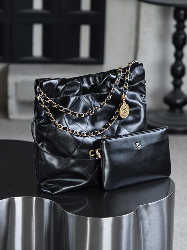 img_7970-2 God Factory Chanel 22 Bag Small 24K Retro GHW Antiba Leate Size 35*37*7cm