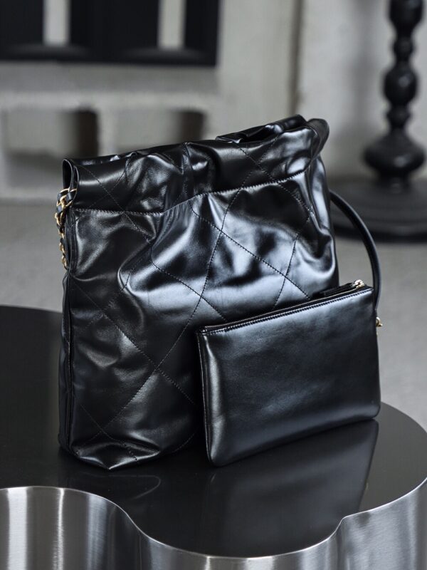 img_7972-2 God Factory Chanel 22 Bag Small 24K Retro GHW Antiba Leate Size 35*37*7cm