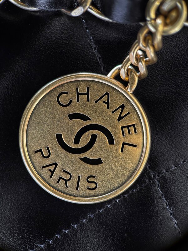 img_7973-2 God Factory Chanel 22 Bag Small 24K Retro GHW Antiba Leate Size 35*37*7cm