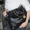 God Factory Chanel 22 Bag Small 24K Retro GHW Antiba Leate Size 35*37*7cm