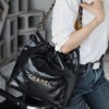 God Factory Chanel 22 Bag Small 24K Retro GHW Antiba Leate Size 35*37*7cm