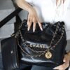 God Factory Chanel 22 Bag Small 24K Retro GHW Antiba Leate Size 35*37*7cm