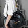 God Factory Chanel 22 Bag Small 24K Retro GHW Antiba Leate Size 35*37*7cm