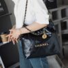 God Factory Chanel 22 Bag Small 24K Retro GHW Antiba Leate Size 35*37*7cm