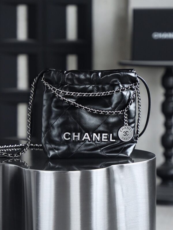 img_7991 God Factory Chanel Mini 22 Bag 24K Retro PHW Antiba Leate Size 19*20*6cm