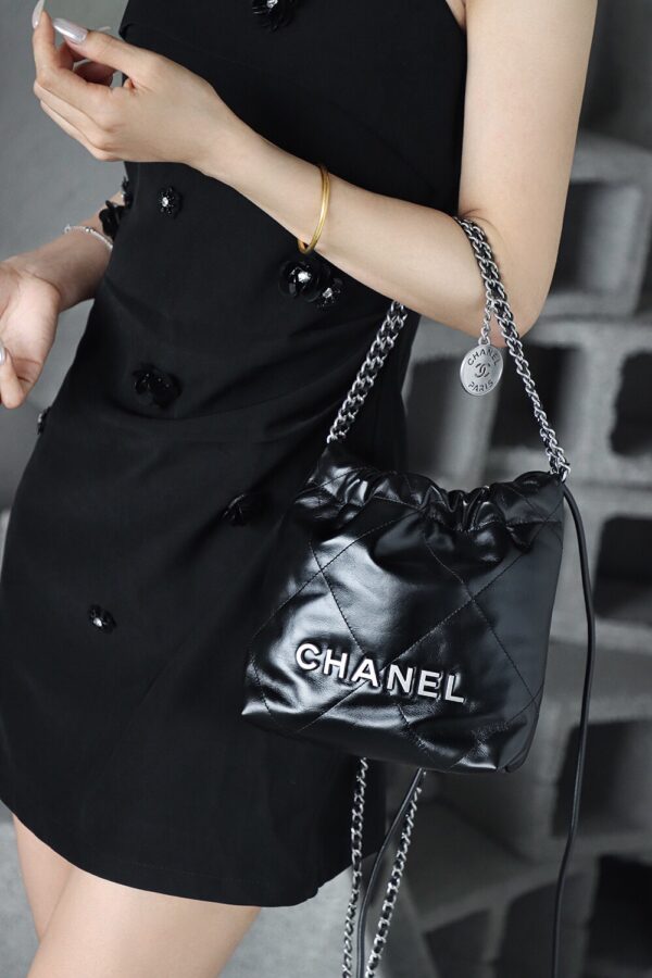 img_8011-2 God Factory Chanel Mini 22 Bag 24K Retro PHW Antiba Leate Size 19*20*6cm