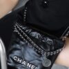 God Factory Chanel Mini 22 Bag 24K Retro PHW Antiba Leate Size 19*20*6cm