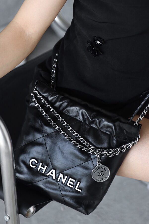 img_8017-2 God Factory Chanel Mini 22 Bag 24K Retro PHW Antiba Leate Size 19*20*6cm