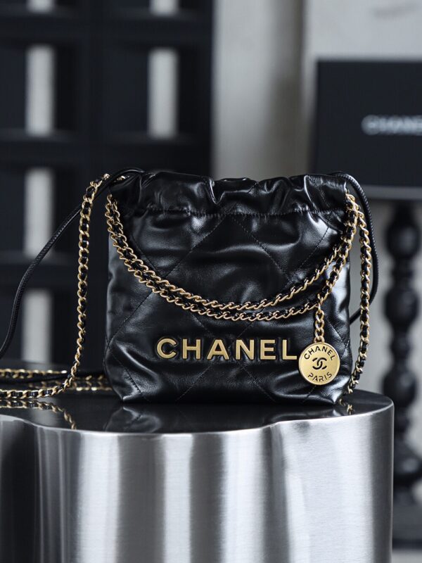 img_8019-2 God Factory Chanel Mini 22 Bag 24K Retro GHW Antiba Leate Size 19*20*6cm