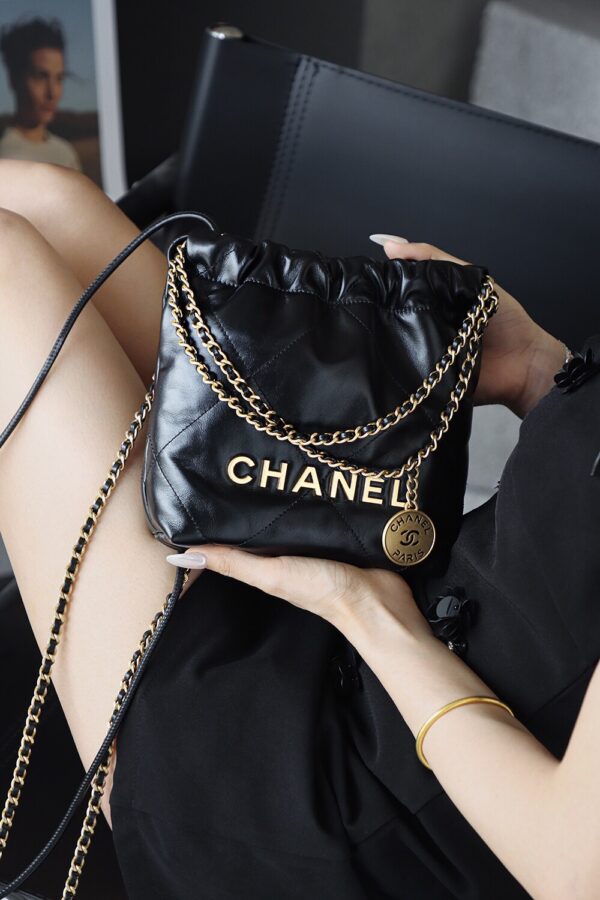img_8037-2 God Factory Chanel Mini 22 Bag 24K Retro GHW Antiba Leate Size 19*20*6cm