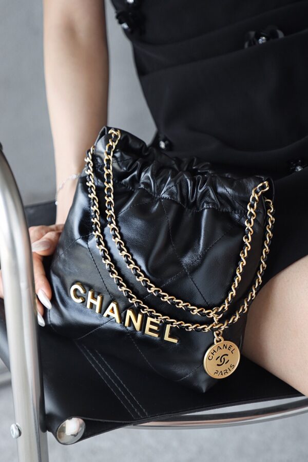 img_8041-2 God Factory Chanel Mini 22 Bag 24K Retro GHW Antiba Leate Size 19*20*6cm