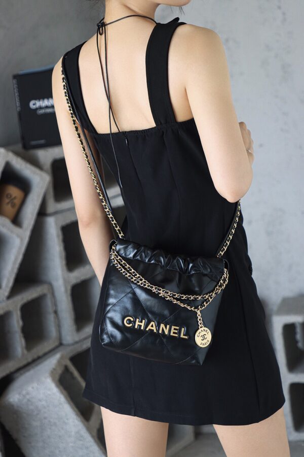 img_8042-2 God Factory Chanel Mini 22 Bag 24K Retro GHW Antiba Leate Size 19*20*6cm