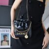 God Factory Chanel Mini 22 Bag 24K Retro GHW Antiba Leate Size 19*20*6cm