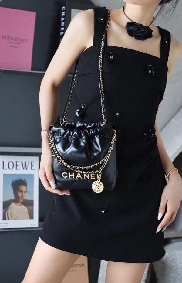 img_8043-2 God Factory Chanel Mini 22 Bag 24K Retro GHW Antiba Leate Size 19*20*6cm