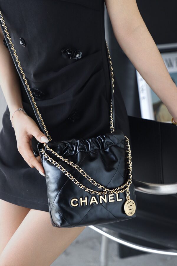 img_8045-2 God Factory Chanel Mini 22 Bag 24K Retro GHW Antiba Leate Size 19*20*6cm