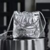 God Factory Chanel Mini 22 Bag 24K Retro PHW Antiba Leather Silver Color Size 19*20*6cm