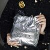 God Factory Chanel Mini 22 Bag 24K Retro PHW Antiba Leather Silver Color Size 19*20*6cm