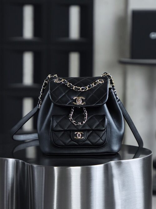 God Factory Chanel 23P Duma Small italy Leather Size 18*18.5*12cm 14K Pale Gold