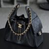 God Factory Chanel 25 Bag HoHo Small impala Leather Black 24K Retro Gold Size 30*26*14cm