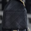 God Factory Chanel 25 Bag HoHo Small impala Leather Black 24K Retro Gold Size 30*26*14cm