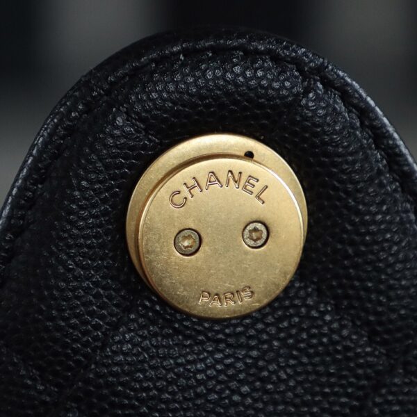 God Factory Chanel 25 Bag HoHo Small impala Leather Black 24K Retro Gold Size 30*26*14cm