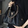 God Factory Chanel 25 Bag HoHo Small impala Leather Black 24K Retro Gold Size 30*26*14cm