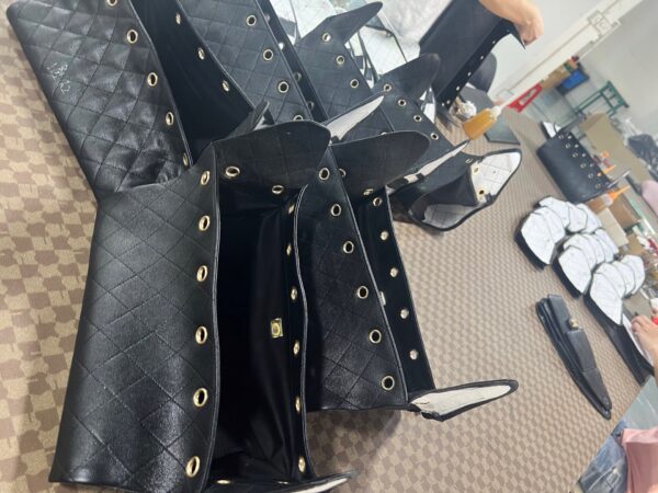 God Factory Chanel 25 Bag HoHo Small impala Leather Black 24K Retro Gold Size 30*26*14cm