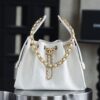 God Factory Chanel 25 Bag HoHo Small impala Leather White 24K Retro Gold Size 30*26*14cm