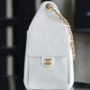 God Factory Chanel 25 Bag HoHo Small impala Leather White 24K Retro Gold Size 30*26*14cm
