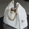 God Factory Chanel 25 Bag HoHo Small impala Leather White 24K Retro Gold Size 30*26*14cm