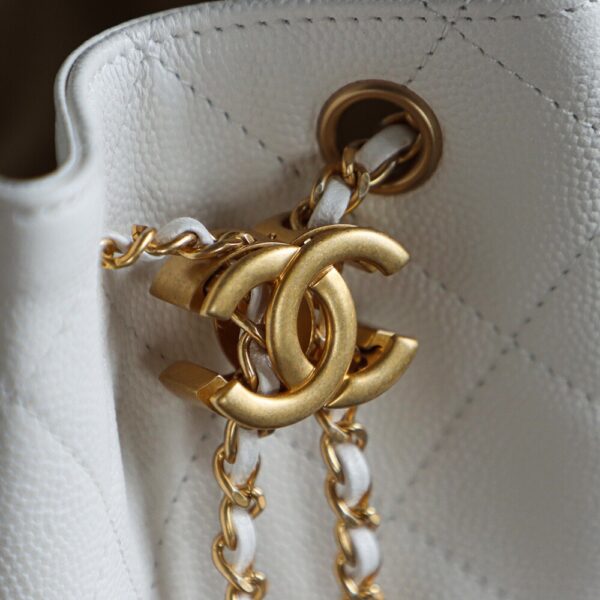 God Factory Chanel 25 Bag HoHo Small impala Leather White 24K Retro Gold Size 30*26*14cm