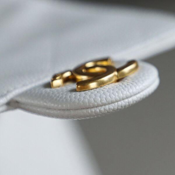 God Factory Chanel 25 Bag HoHo Small impala Leather White 24K Retro Gold Size 30*26*14cm