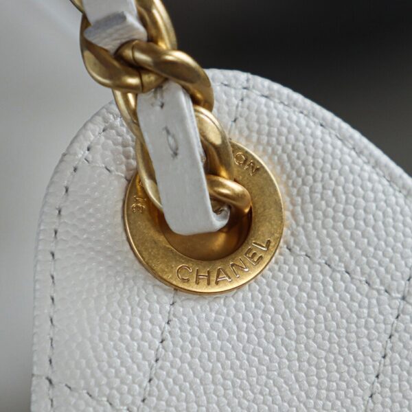 God Factory Chanel 25 Bag HoHo Small impala Leather White 24K Retro Gold Size 30*26*14cm