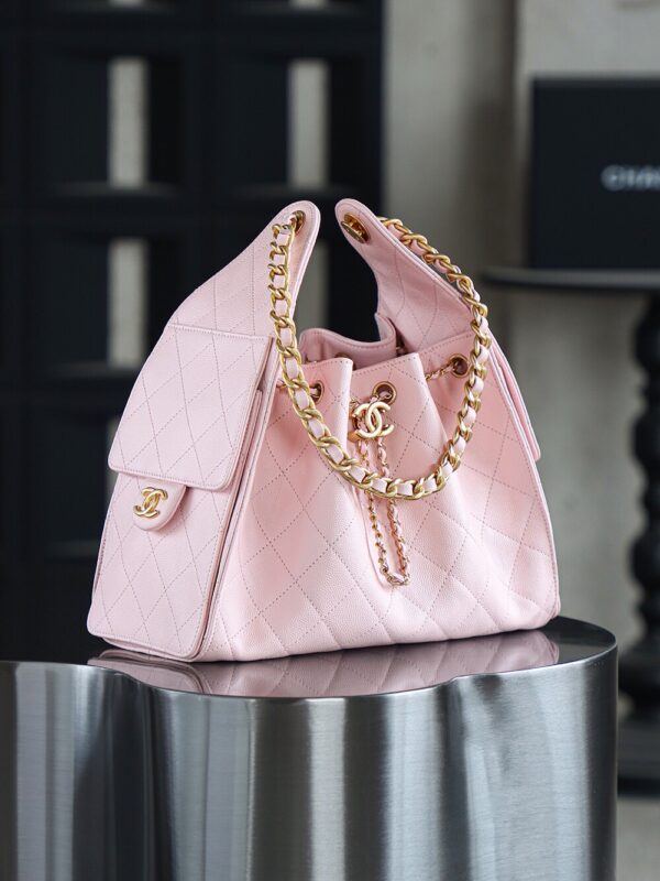 God Factory Chanel 25 Bag HoHo Small impala Leather Pink 24K Retro Gold Size 30*26*14cm