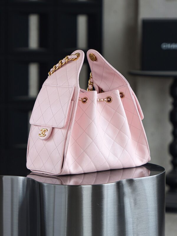 God Factory Chanel 25 Bag HoHo Small impala Leather Pink 24K Retro Gold Size 30*26*14cm