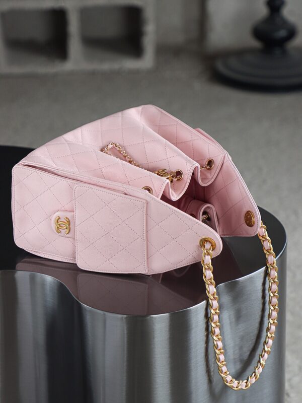 God Factory Chanel 25 Bag HoHo Small impala Leather Pink 24K Retro Gold Size 30*26*14cm