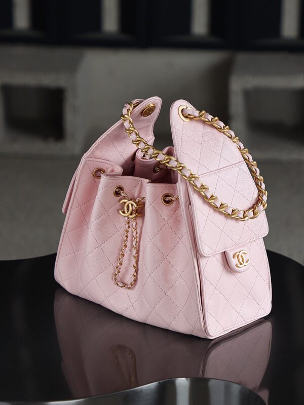 God Factory Chanel 25 Bag HoHo Small impala Leather Pink 24K Retro Gold Size 30*26*14cm