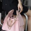 God Factory Chanel 25 Bag HoHo Small impala Leather Pink 24K Retro Gold Size 30*26*14cm