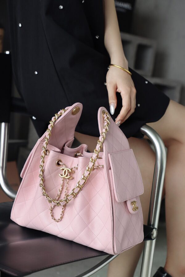 God Factory Chanel 25 Bag HoHo Small impala Leather Pink 24K Retro Gold Size 30*26*14cm