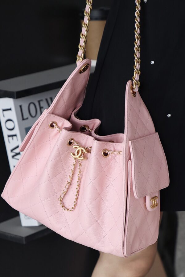 God Factory Chanel 25 Bag HoHo Small impala Leather Pink 24K Retro Gold Size 30*26*14cm