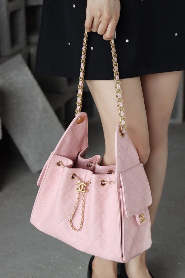 God Factory Chanel 25 Bag HoHo Small impala Leather Pink 24K Retro Gold Size 30*26*14cm