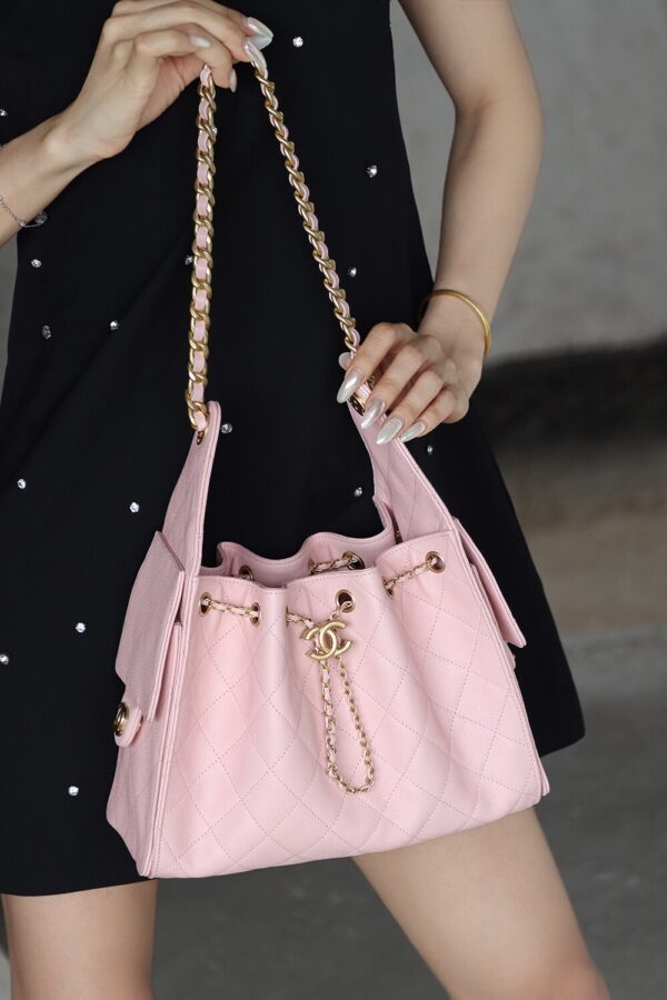 God Factory Chanel 25 Bag HoHo Small impala Leather Pink 24K Retro Gold Size 30*26*14cm