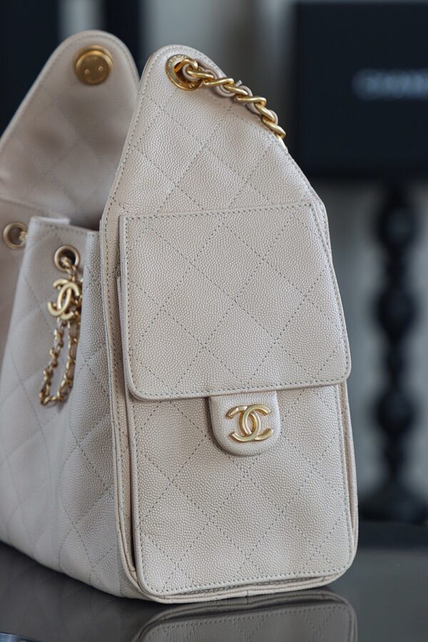 God Factory Chanel 25 Bag HoHo Small impala Leather Pink 24K Apricot Gold Size 30*26*14cm