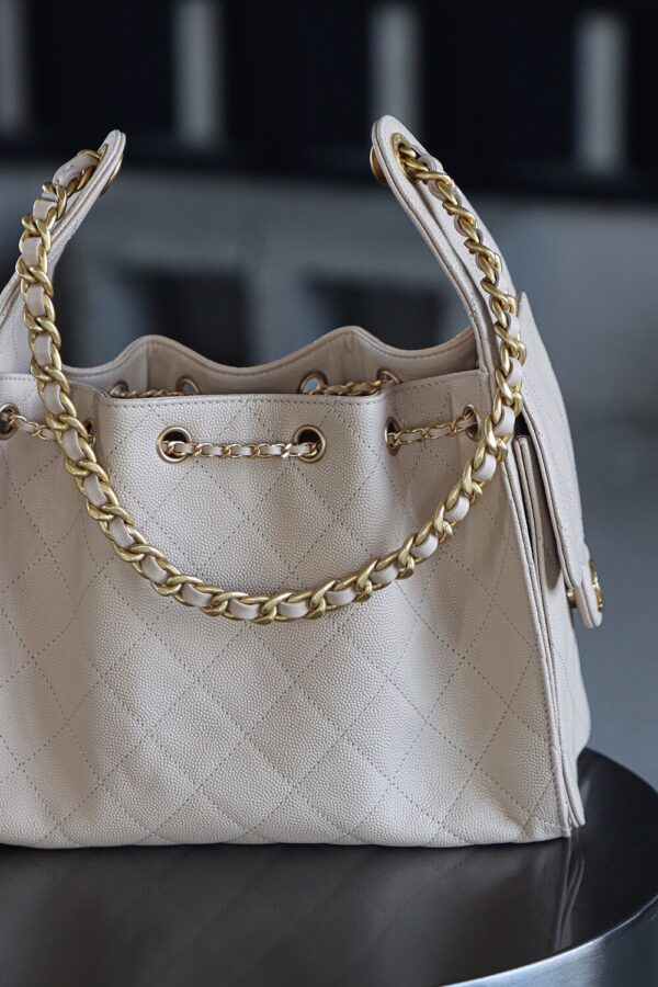 God Factory Chanel 25 Bag HoHo Small impala Leather Pink 24K Apricot Gold Size 30*26*14cm