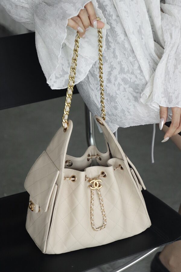 God Factory Chanel 25 Bag HoHo Small impala Leather Pink 24K Apricot Gold Size 30*26*14cm