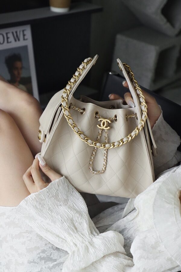 God Factory Chanel 25 Bag HoHo Small impala Leather Pink 24K Apricot Gold Size 30*26*14cm